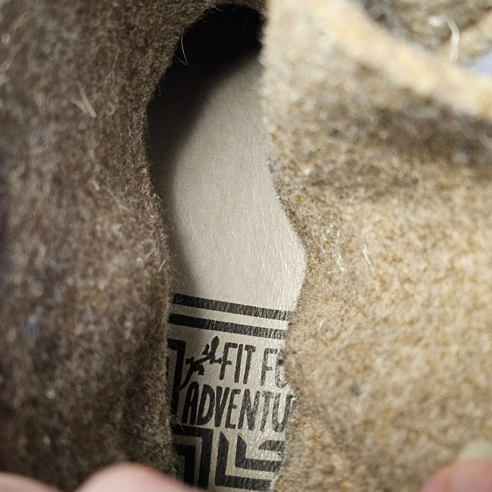 Chaco Hopi Sandstone Womens 8 Leather Wool‎ Mid Calf Buckle Boots Taupe